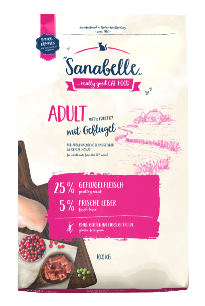 Sanabelle Katzen-Trockenfutter Adult mit Geflügel